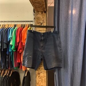 Vintage Blue Faded Workwear Shorts